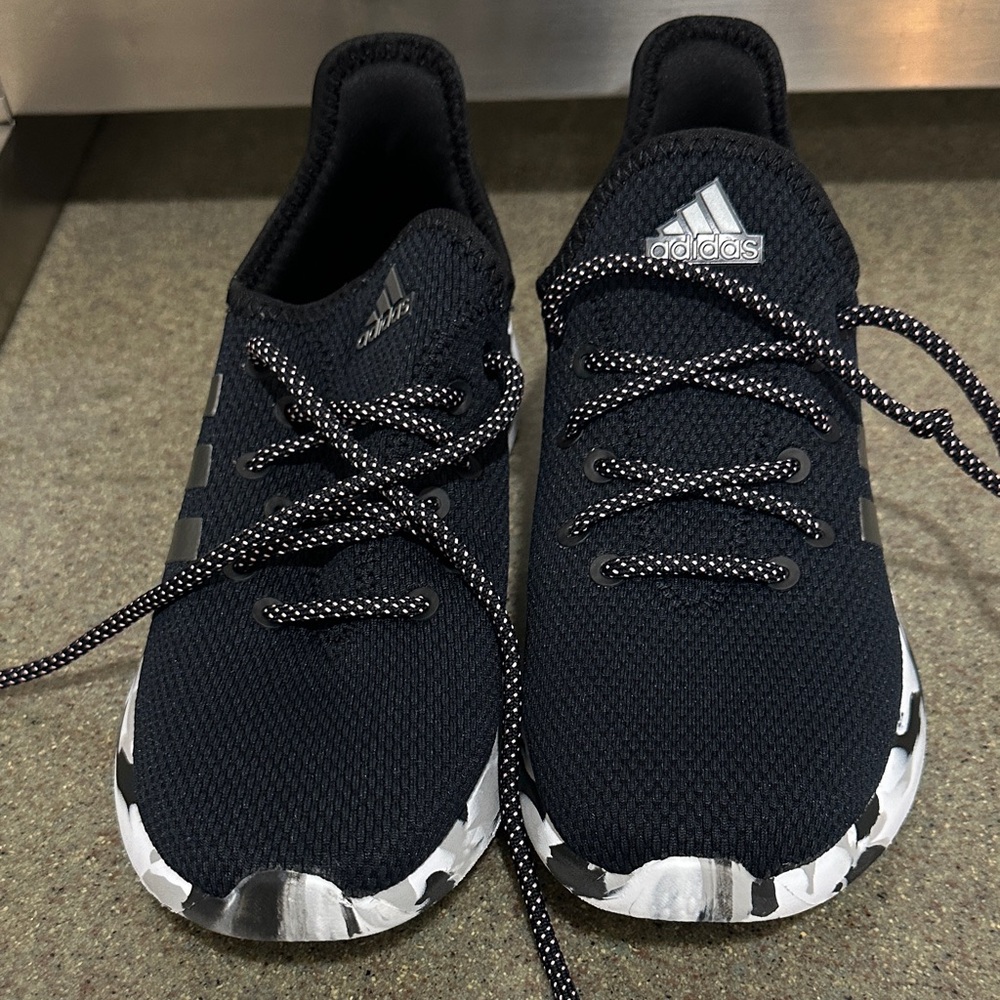 Adidas Black and White Patterned Sneakers